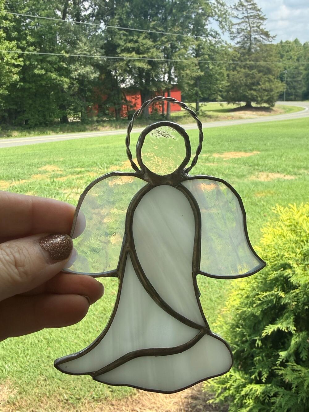 Handmade Stained Glass Angel Suncatcher